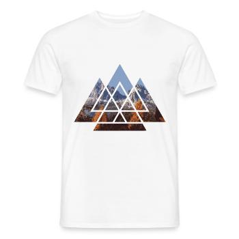 Berge Abstrakt - - Männer T-Shirt - Weiß - Vorne - AI Model Male 178 dark (178cm)