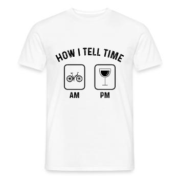 How to say time at PM - - Men's T-Shirt - white - Front - AI Model Male 178 dark (178cm)