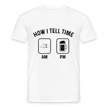 Comment dire l’heure sur PM 1 - (2) - T-shirt homme - blanc - Devant - AI Model Male 178 dark (178cm)