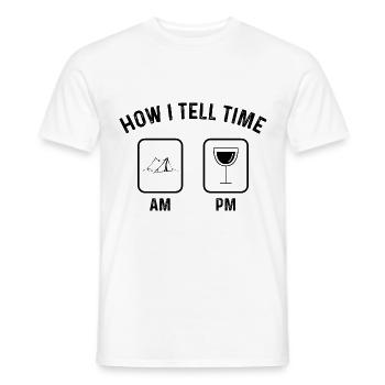 Comment dire l’heure sur PM 1 - - T-shirt homme - blanc - Devant - AI Model Male 178 dark (178cm)