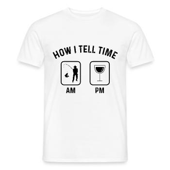 How to say time at PM - - Men's T-Shirt - white - Front - AI Model Male 178 dark (178cm)