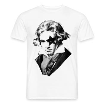 Beethoven rock Kiss Black Metal - T-shirt homme - blanc - Devant - AI Model Male 178 dark (178cm)