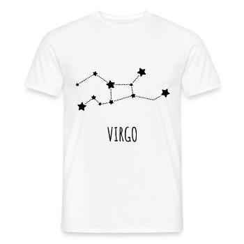 Signe du zodiaque Vierge - T-shirt homme - blanc - Devant - AI Model Male 178 dark (178cm)