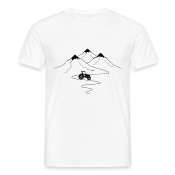 Mountain path curves and agriculture - - Men's T-Shirt - white - Front - AI Model Male 178 dark (178cm)