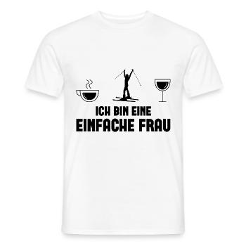 Ich bin ein Einfache Frau - (2) - Männer T-Shirt - Weiß - Vorne - AI Model Male 178 dark (178cm)