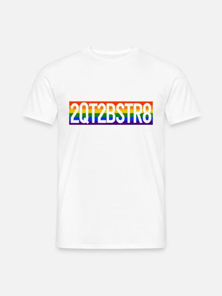 LGBT Gay Pride CSD Regenbogen 2QT2BSTR8 - Männer T-Shirt - Weiß