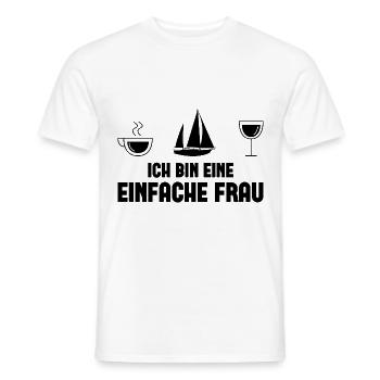 Ich bin ein Einfache Frau - (2) - Männer T-Shirt - Weiß - Vorne - AI Model Male 178 dark (178cm)
