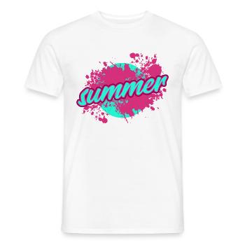 SOMMER SOMMER SOMMER - Männer T-Shirt - Weiß - Vorne - AI Model Male 178 dark (178cm)