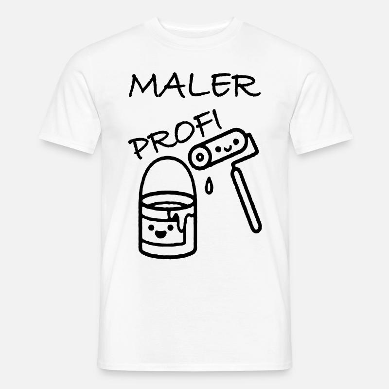 Süsser Maler Profi - Männer T-Shirt - Weiß