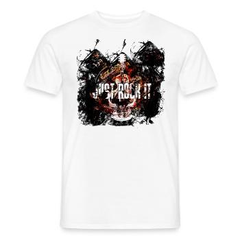 Just Rock It Dark - Männer T-Shirt - Weiß - Vorne - AI Model Male 178 dark (178cm)