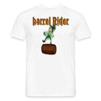 barrel Rider - Men's T-Shirt - white - Front - AI Model Male 178 dark (178cm)