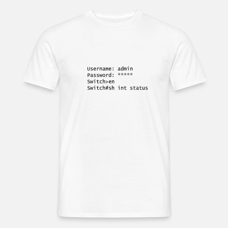 switch network administrator Admin Engineer - Men's T-Shirt - white