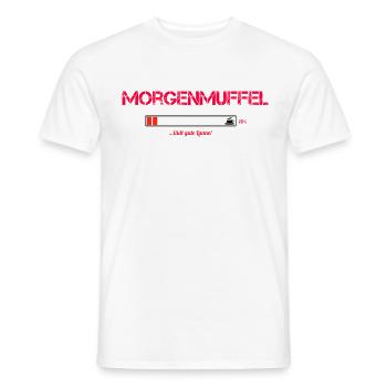 Morgenmuffel! - Männer T-Shirt - Weiß - Vorne - AI Model Male 178 dark (178cm)