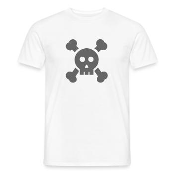 Urban Skull 19 - Men's T-Shirt - white - Front - AI Model Male 178 dark (178cm)