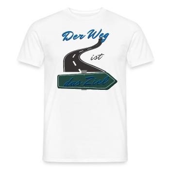The path is the destination hiking (gift idea) - Men's T-Shirt - white - Front - AI Model Male 178 dark (178cm)