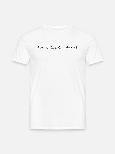 Halleluja Hallelujah christlich Statement Geschenk - Männer T-Shirt - Weiß
