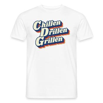 Angler Fische fangen, Angeltour, Angelurlaub - Männer T-Shirt - Weiß - Vorne - AI Model Male 178 dark (178cm)