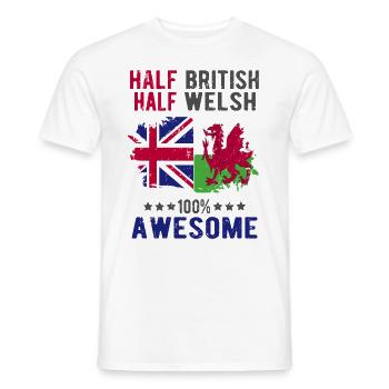 Halb Brite Halb Waliser - Männer T-Shirt - Weiß - Vorne - AI Model Male 178 dark (178cm)