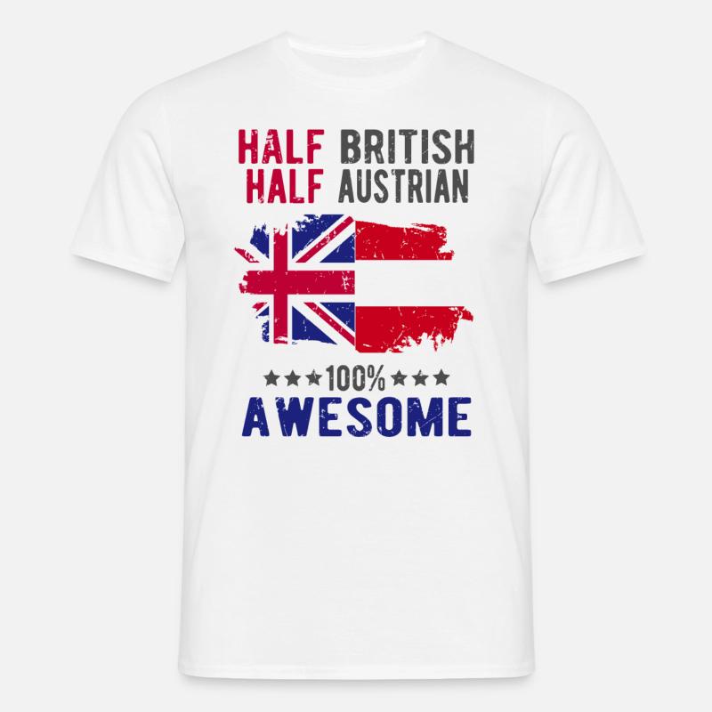 Half British Half Austrian - Men's T-Shirt - white