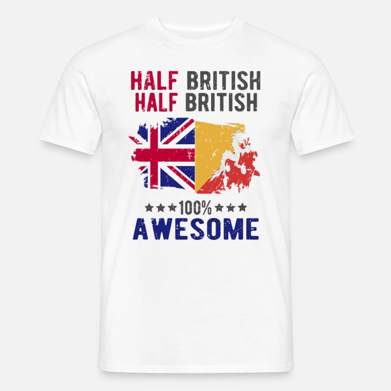 Half British Half British - Men’s T-shirt - white