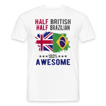 Halb Brite Halb Brasilianer - Männer T-Shirt - Weiß - Vorne - AI Model Male 178 dark (178cm)