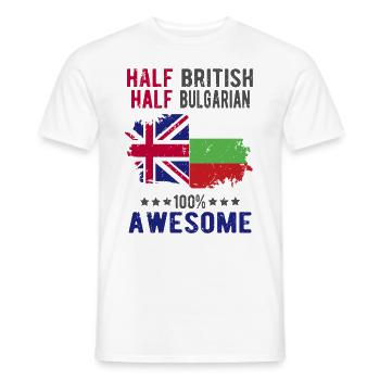 Halb Brite Halb Bulgare - Männer T-Shirt - Weiß - Vorne - AI Model Male 178 dark (178cm)