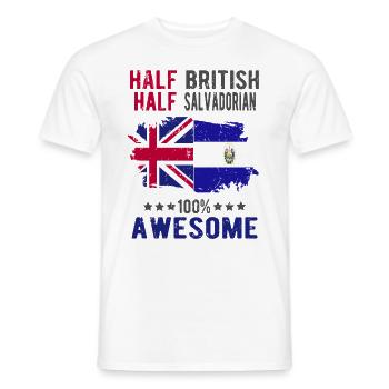 Moitié britannique moitié salvadorien - T-shirt homme - blanc - Devant - AI Model Male 178 dark (178cm)