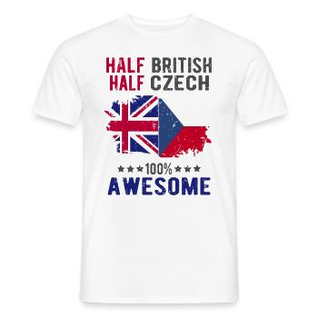 Halb Brite Halb Tscheche - Männer T-Shirt - Weiß - Vorne - AI Model Male 178 dark (178cm)