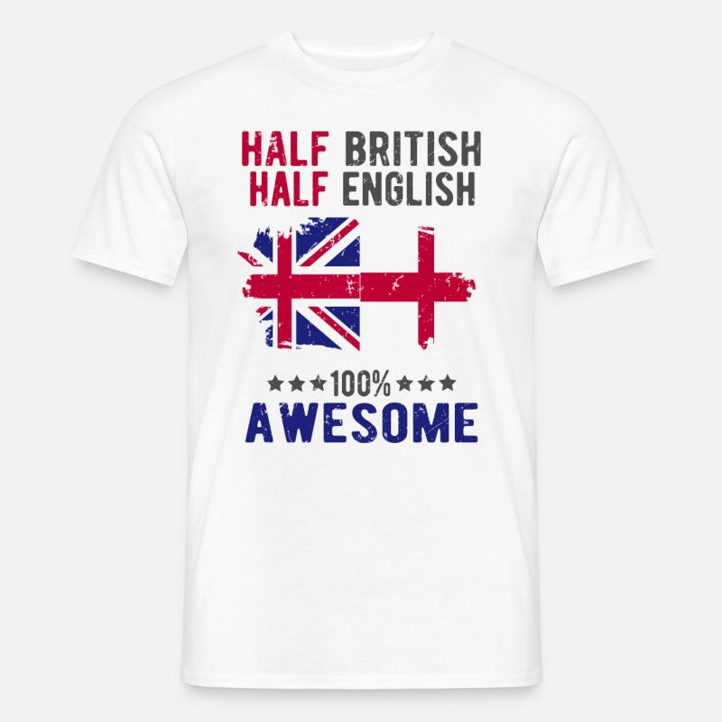 Half British Half English - Men's T-Shirt - white