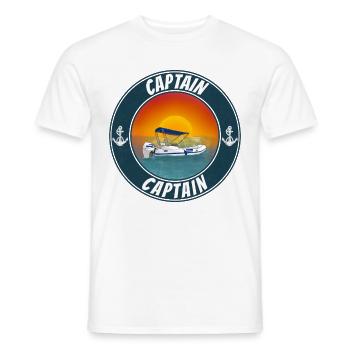 Captain Boat - Men's T-Shirt - white - Front - AI Model Male 178 dark (178cm)