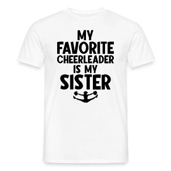 Ma pom-pom girl préférée est ma sœur - T-shirt homme - blanc - Devant - AI Model Male 178 dark (178cm)