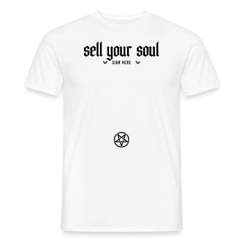 Signez ma chemise Vendez votre âme Costume - T-shirt homme - blanc - Devant - AI Model Male 178 dark (178cm)