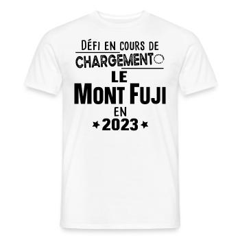 2023 Mont Fuji Japon Montagne Asie - T-shirt homme - blanc - Devant - AI Model Male 178 dark (178cm)