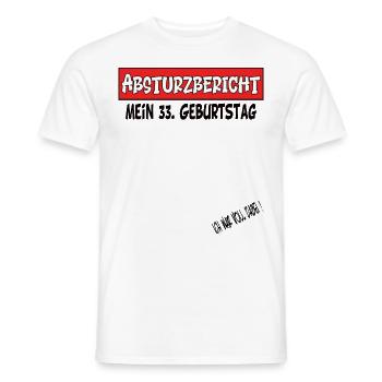 33. Geburtstag Gästebuch - Männer T-Shirt - Weiß - Vorne - AI Model Male 178 dark (178cm)