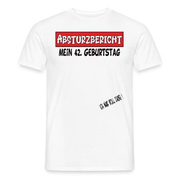 Gästebuch 42. Geburtstag - Männer T-Shirt - Weiß - Vorne - AI Model Male 178 dark (178cm)