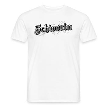 Schwerin East Germany Vintage Look - Men's T-Shirt - white - Front - AI Model Male 178 dark (178cm)