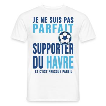 supporter foot le havre humour football du havre - T-shirt homme - blanc - Devant - AI Model Male 178 dark (178cm)