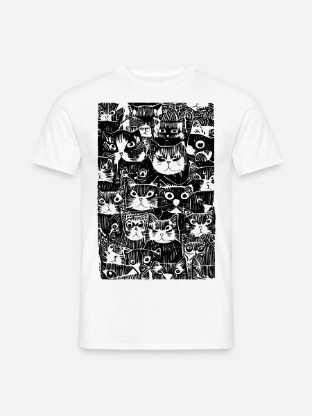 Katzen Welt, lustige kätzchen, Schwarz, Meme - Männer T-Shirt - Weiß