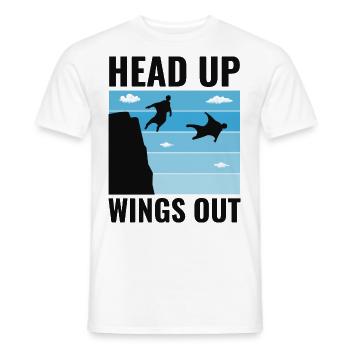 Wingsuit fliegen Base Jumping Fallschirmspringen Wingsuiting - Männer T-Shirt - Weiß - Vorne - AI Model Male 178 dark (178cm)