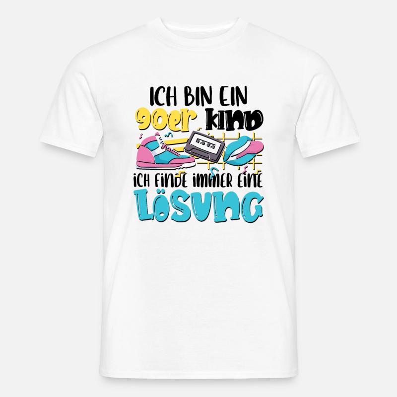Ich bin ein 90er Kind - Männer T-Shirt - Weiß
