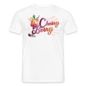 Cocktail Cherry Berry Retro vintage Kirsche - Männer T-Shirt - Weiß - Vorne - AI Model Male 178 dark (178cm)
