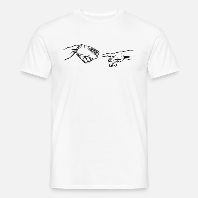 Creative Baseball Player Funny Baseball - Men's T-shirt - white