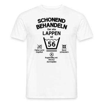 Der Alte Lappen, Schonend Behandeln 56. Geburtstag - Männer T-Shirt - Weiß - Vorne - AI Model Male 178 dark (178cm)