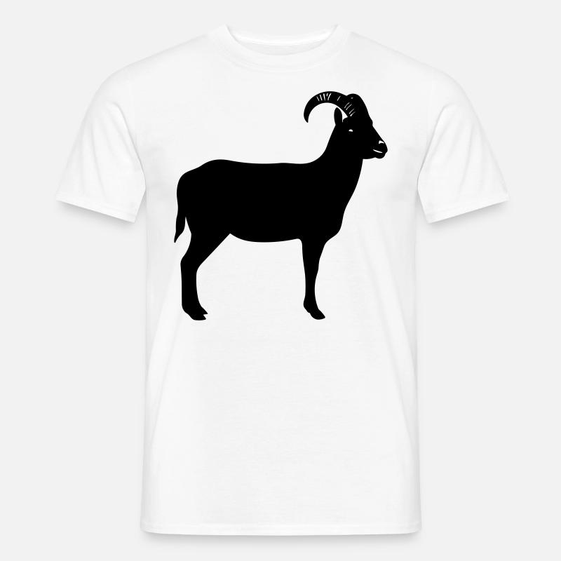 Ziege - Männer T-Shirt - Weiß