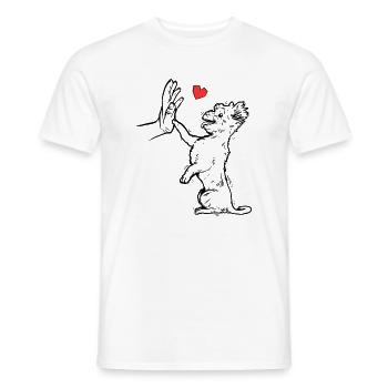Yorkshire Terrier Mignon Yorkshire Terrier - T-shirt homme - blanc - Devant - AI Model Male 178 dark (178cm)