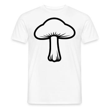 mushroom - Men's T-Shirt - white - Front - AI Model Male 178 dark (178cm)