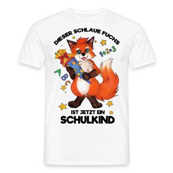 Dieser Schlaue Fuchs ist jetzt ein Schulkind - Männer T-Shirt - Weiß - Vorne - AI Model Male 178 dark (178cm)