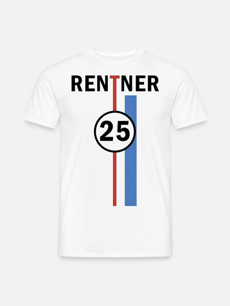 Rentner 2025 - Männer T-Shirt - Weiß