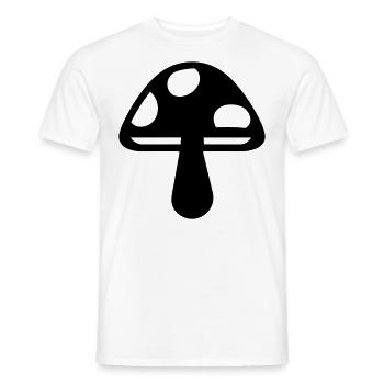 Mushroom - Men's T-Shirt - white - Front - AI Model Male 178 dark (178cm)