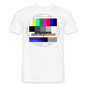Modèle de test de l’échéance de diffusion - T-shirt homme - blanc - Devant - AI Model Male 178 dark (178cm)